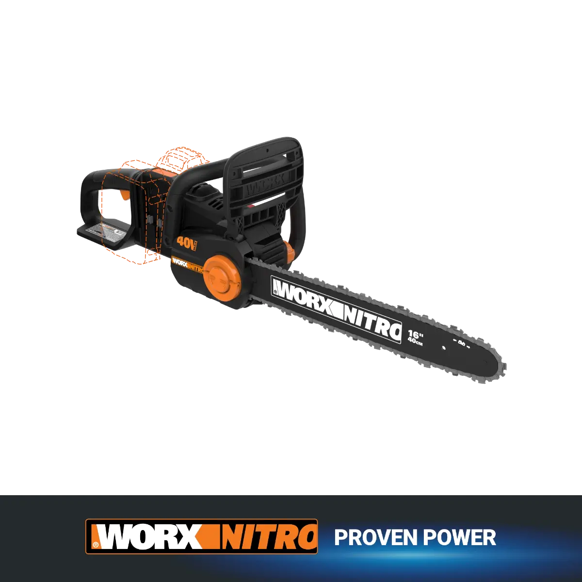 Nitro 40V Power Share Cordless 16" Chainsaw with Brushless Motor - Tool Only Nitro 40V Power Share Cordless 16" Chainsaw with Brushless Motor - Tool Only