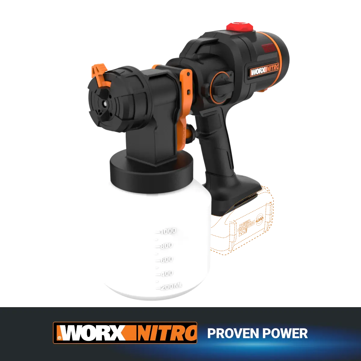 Nitro 20V Cordless Paint Sprayer with Brushless Motor (Tool Only)