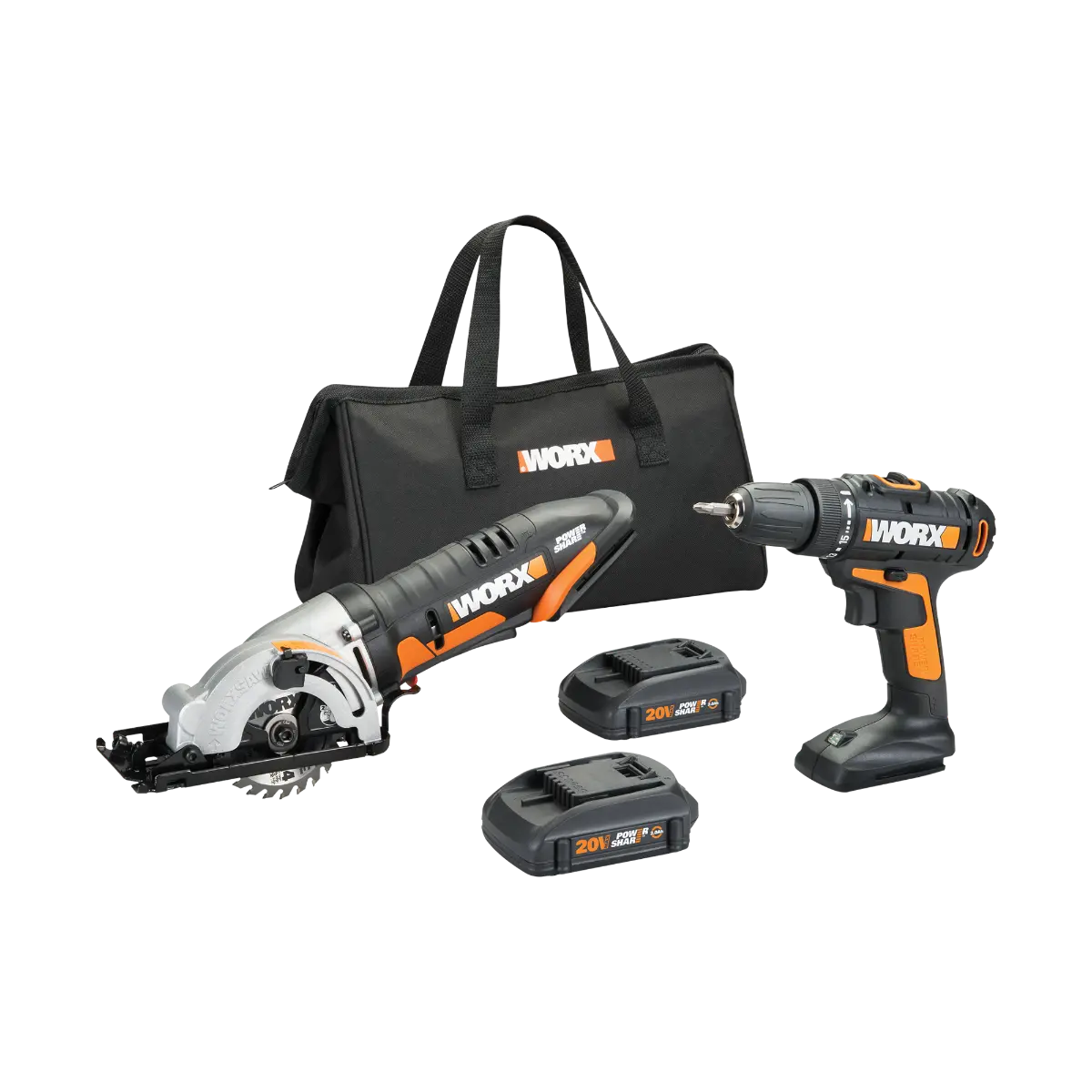 20V Power Share Drill Driver & 3-3/8" Worxsaw Combo Kit (Discontinued) 20V Power Share Drill Driver & 3-3/8" Worxsaw Combo Kit (Discontinued)