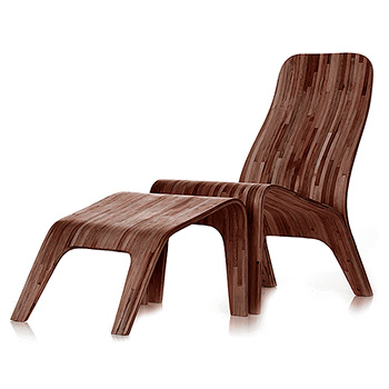 Wooden Angled Chair