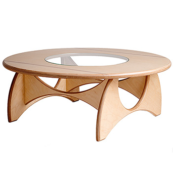 Abstract Wooden Coffee Table