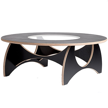 Abstract Wooden Coffee Table