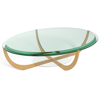 Abstract Glass Coffee Table